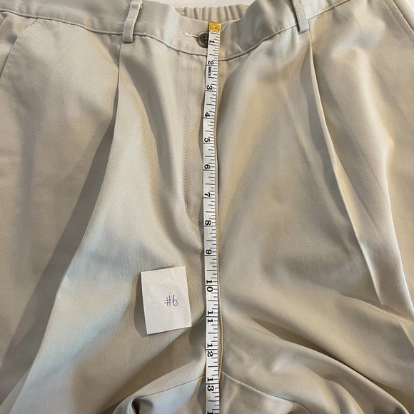 LL Bean Vintage Bayside Wrinkle Free Pleated Twill Cotton Pants w/ Comfort Waist - Picture 9 of 10